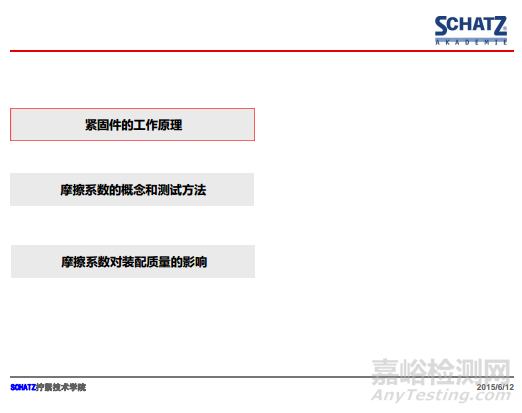 紧固件摩擦系数的测定