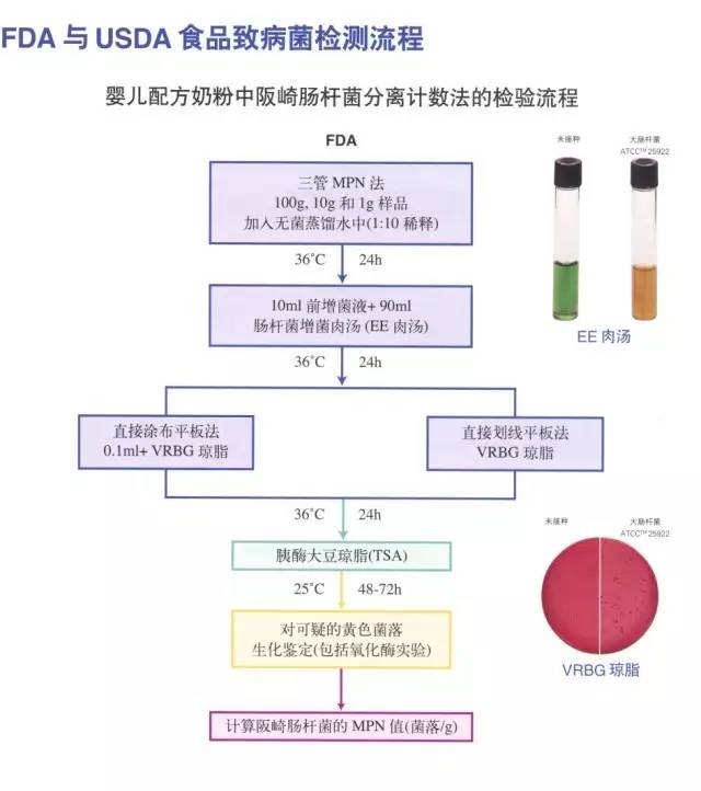  FDA与USDA食品致病菌检测流程