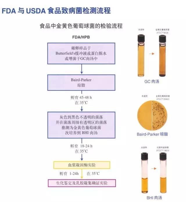  FDA与USDA食品致病菌检测流程