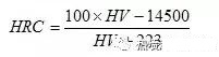 洛氏、布氏、维氏、努氏硬度之间的换算公式