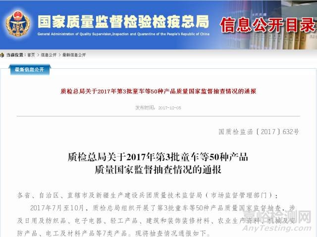 国抽结果出炉！这些企业产品不合格（附名单）