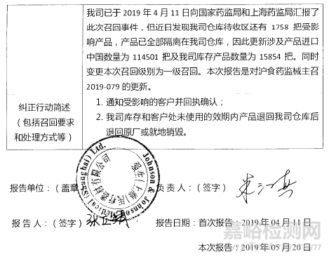 近10万把吻合器因质量问题被一级召回