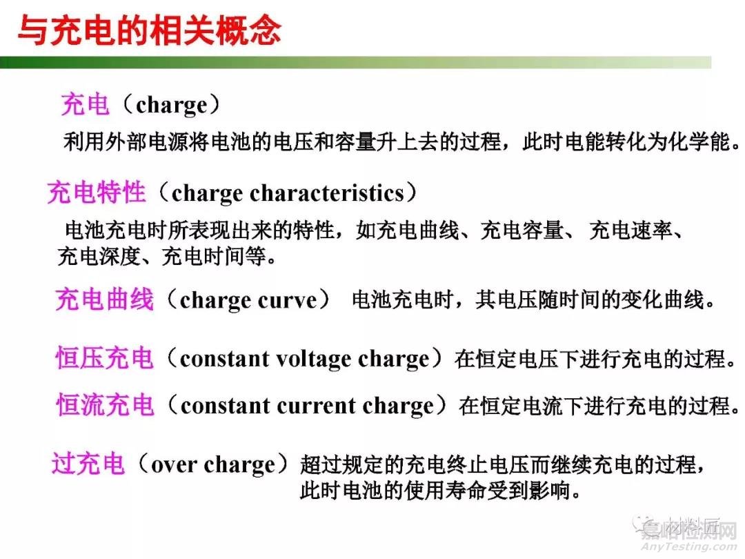 锂离子电池产生及相关专业术语简介