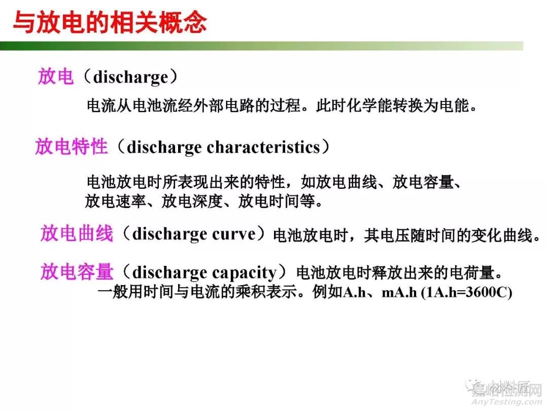 锂离子电池产生及相关专业术语简介