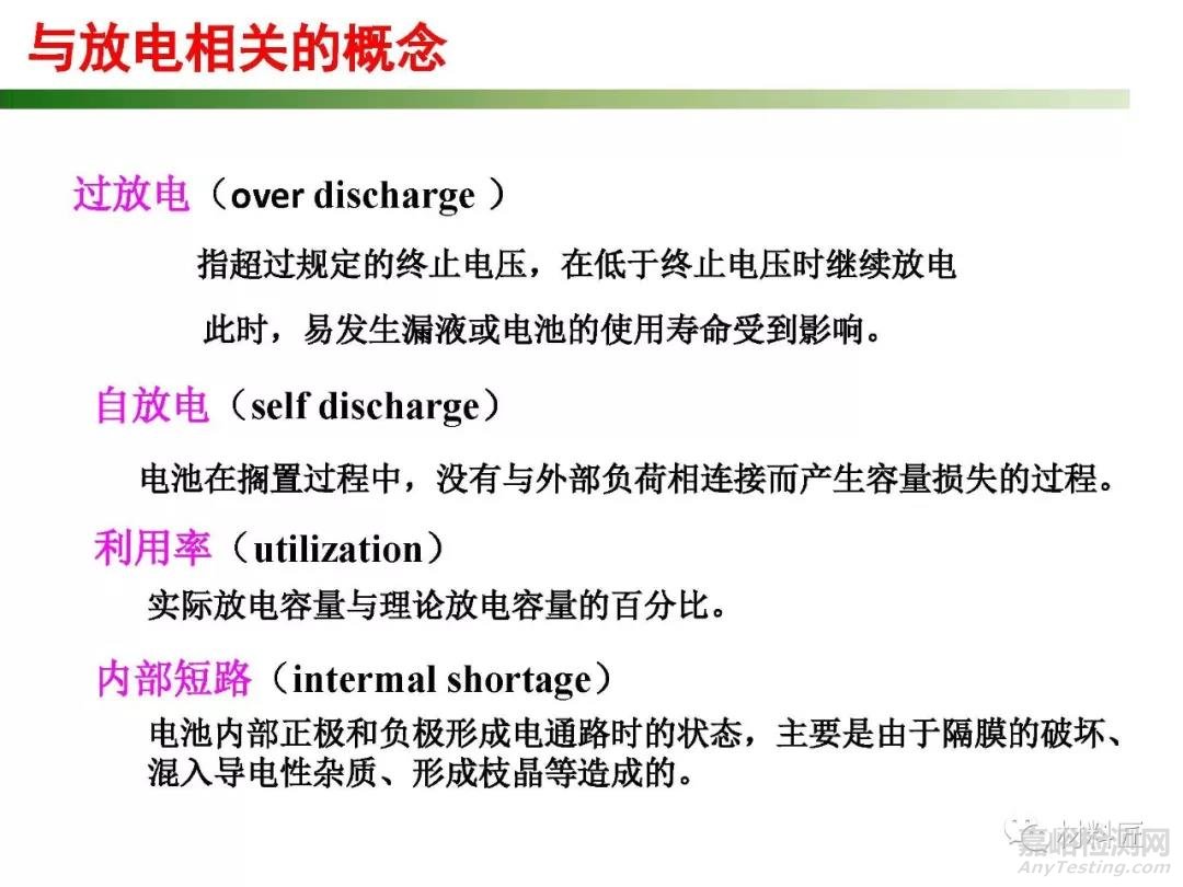 锂离子电池产生及相关专业术语简介