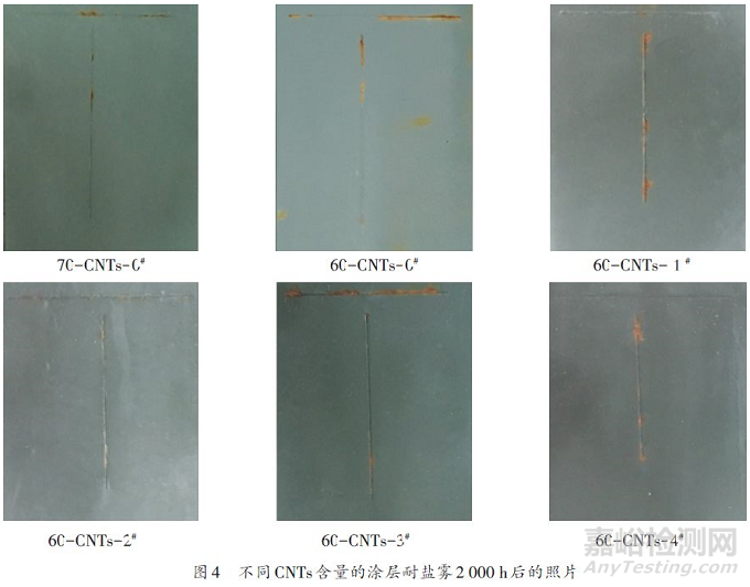 碳纳米管对水性环氧富锌防腐涂料防腐性能的影响