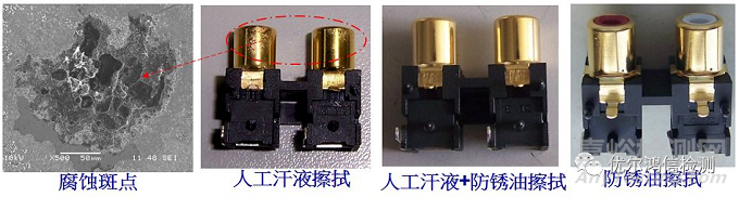 黄铜连接线头储存红斑分析