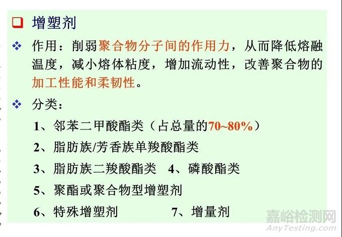 塑料添加剂的分类及各种添加剂的选用原则