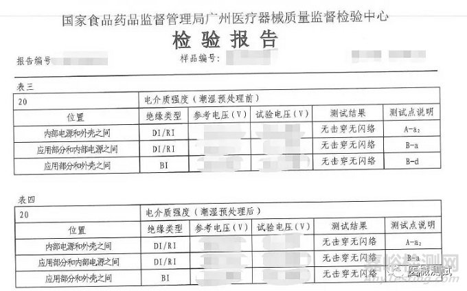 GB9706.1-2007的B-d电介质强度测试，哪些ME需要做？