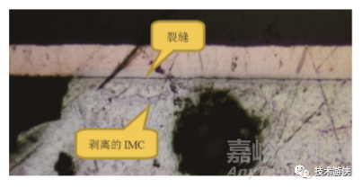 焊点性能严重劣化的不良微观组织