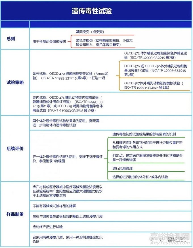 医疗器械遗传毒性、致癌性和生殖毒性试验内容