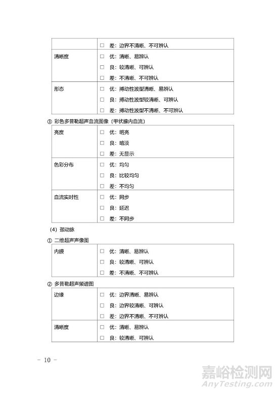 影像型超声诊断设备技术审评要点