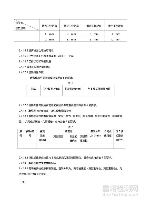 影像型超声诊断设备技术审评要点