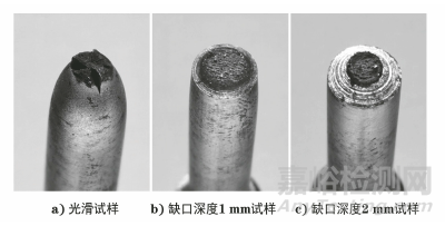 缺口对不同塑性金属材料拉伸断裂行为的影响