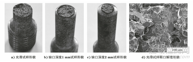 缺口对不同塑性金属材料拉伸断裂行为的影响