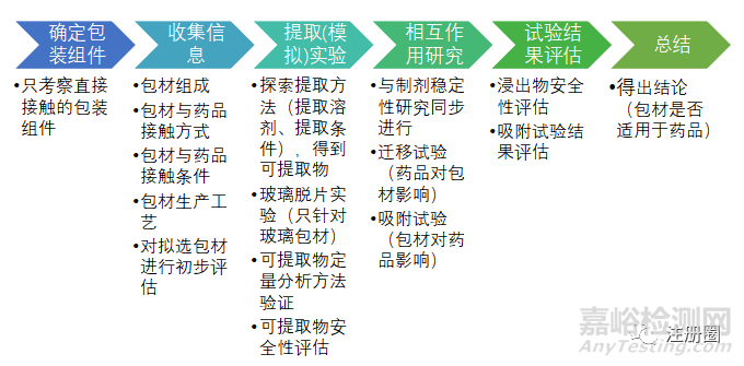 不同药包材在各个研究阶段的主要研究内容