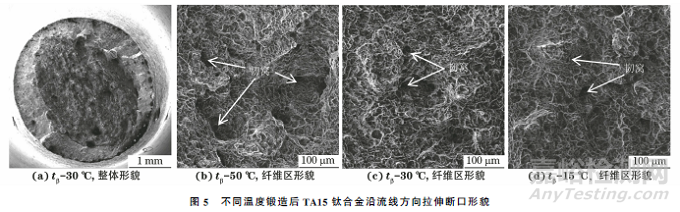 锻造温度对TA15钛合金显微组织及抗拉强度各向异性的影响