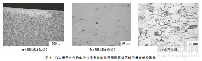 钛合金在金相检验中的常见缺陷