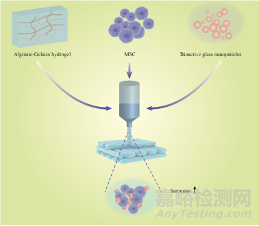 定制挤出式打印的生物墨水用于皮肤创面修