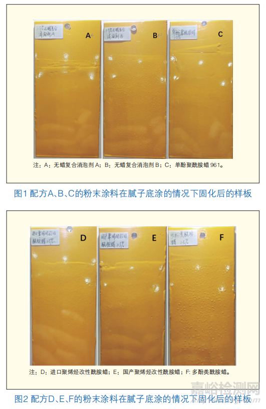 工程机械高光粉末涂料制备中消泡剂的验证实验