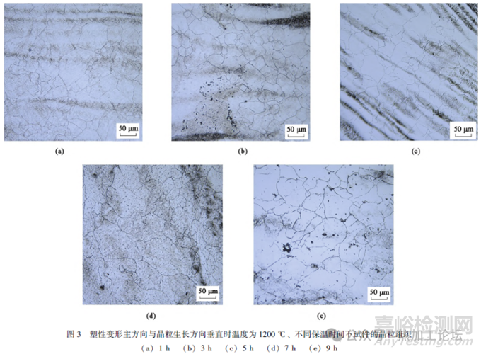 塑性变形过程中加热保温时间对铸锭组织变化的影响